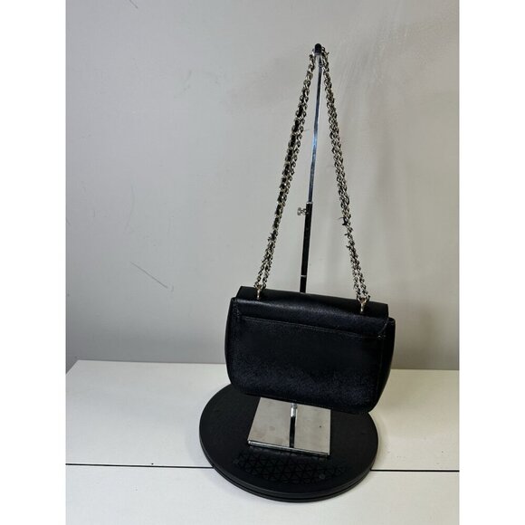 Tory Burch Shoulder Bag Chain Strap Saffiano Black - Picture 10 of 12